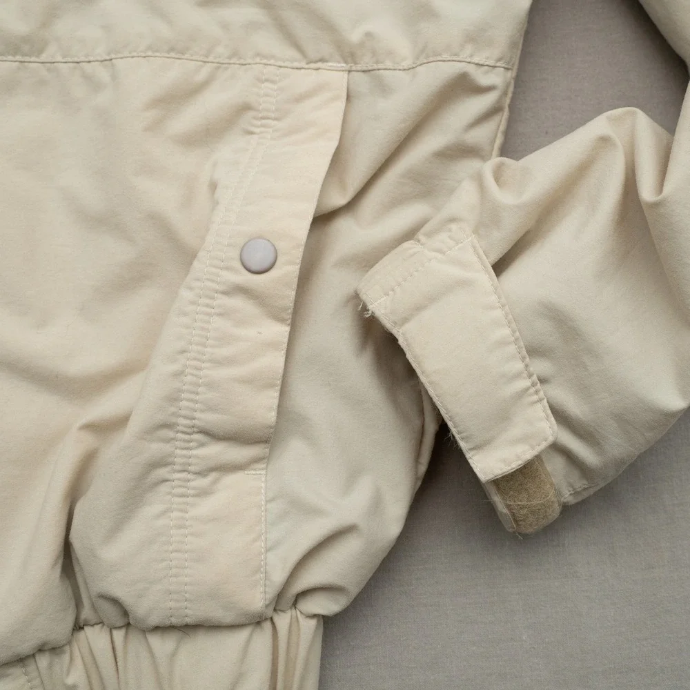 Vintage 90s Patagonia Lightweight Bomber Jacket Cream USA Made XS Zip Up VST